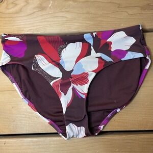 Athleta Full Colorful Vibrant Tropical Printed Bikini Bottom SIZE Small #657721